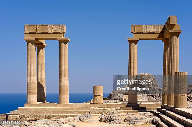 greek ancient temple - rhodes,_new_south_wales stock pictures, royalty-free photos & images