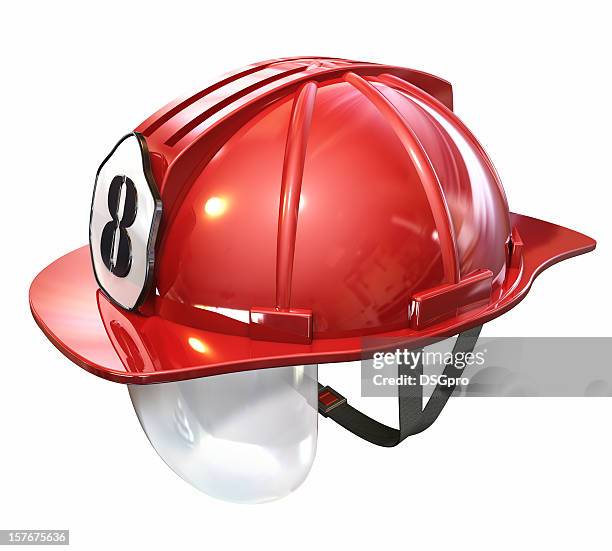 fireman helm - firefighter's helmet stock-fotos und bilder