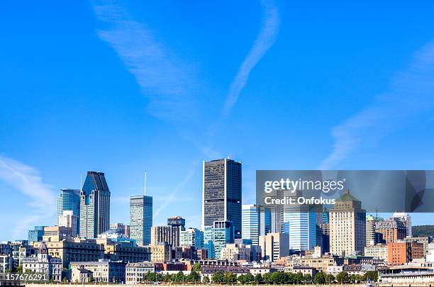 montreal cityscape in summer - montreal downtown stock pictures, royalty-free photos & images