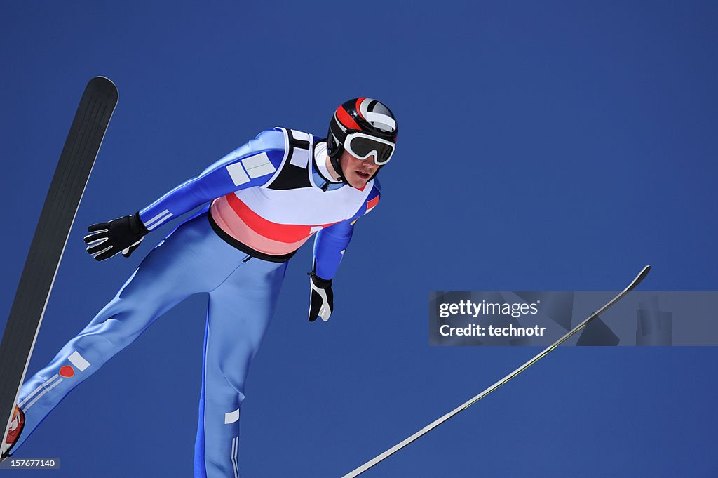 Portrait de saut à Ski