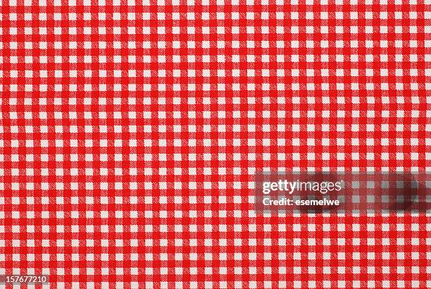 tissu à motif vichy - nappe photos et images de collection