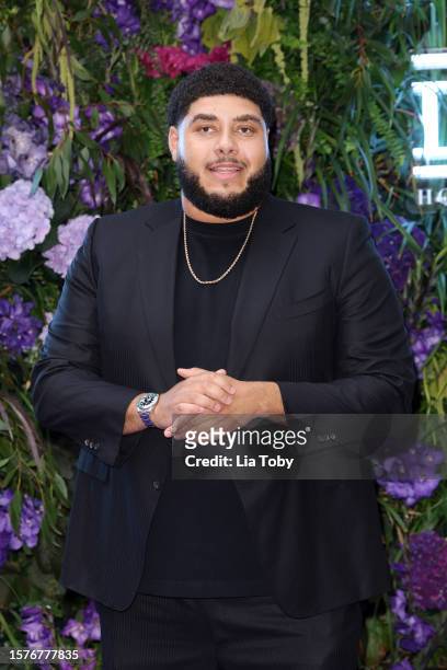 Big Zuu arrives at The Mike Gala: Stormzy's 30th Birthday at The Biltmore Mayfair on July 28, 2023 in London, England.