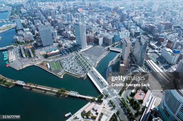 yokohama day view of minato mirai, kannai, motomachi - yokohama stock pictures, royalty-free photos & images