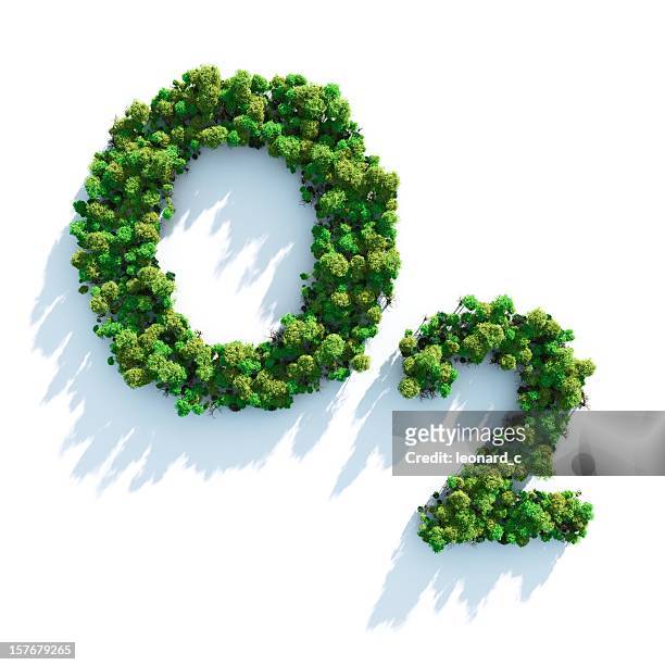 o2 - 3d letters stock pictures, royalty-free photos & images