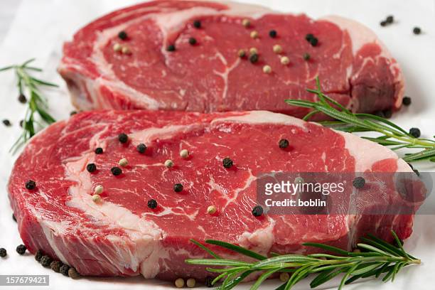rib eye steak - butcher paper stock pictures, royalty-free photos & images