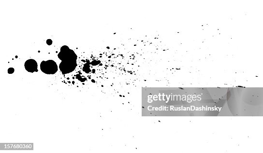 Black ink drops. Black ink drops.