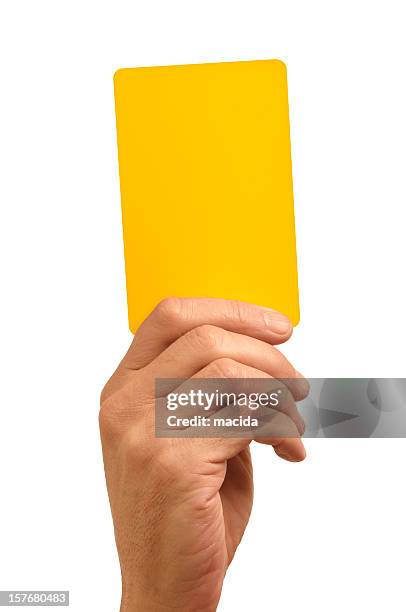 cartão amarelo - foul sports - fotografias e filmes do acervo