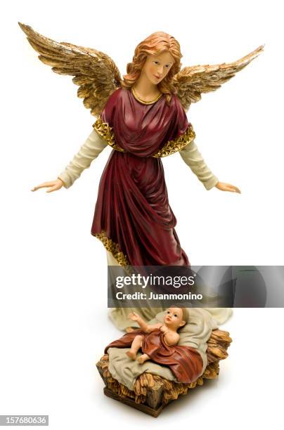 archangel gabriel and baby jesus - archangel stock pictures, royalty-free photos & images