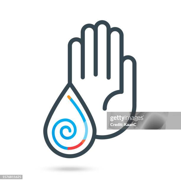 an abstract water drop icon resembling an abstract shape. this vector stock illustration is designed to represent world water day. - teardrop shape stock illustrations