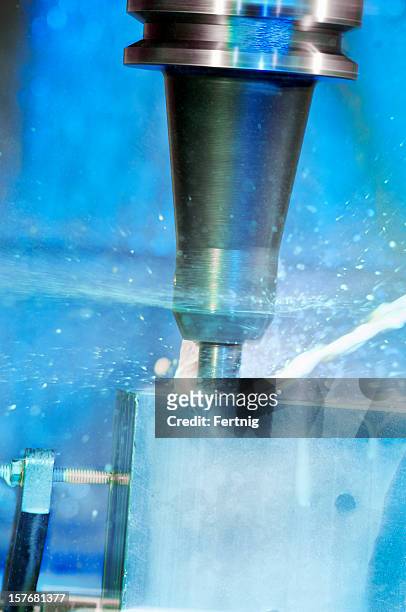 close-up of a milling machine - milling stock pictures, royalty-free photos & images