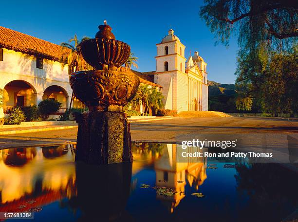 santa barbara mission - santa barbara stock pictures, royalty-free photos & images