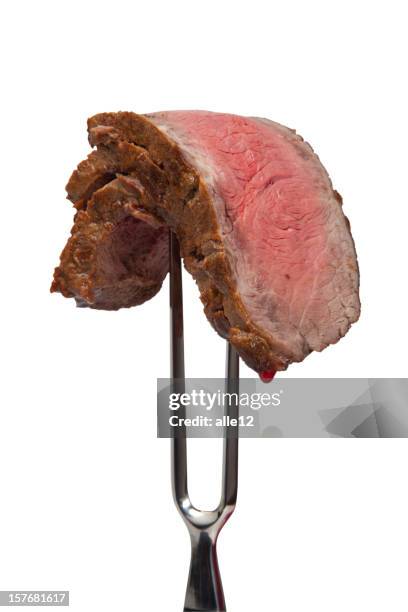 juicy roast beef - biefstuk stockfoto's en -beelden