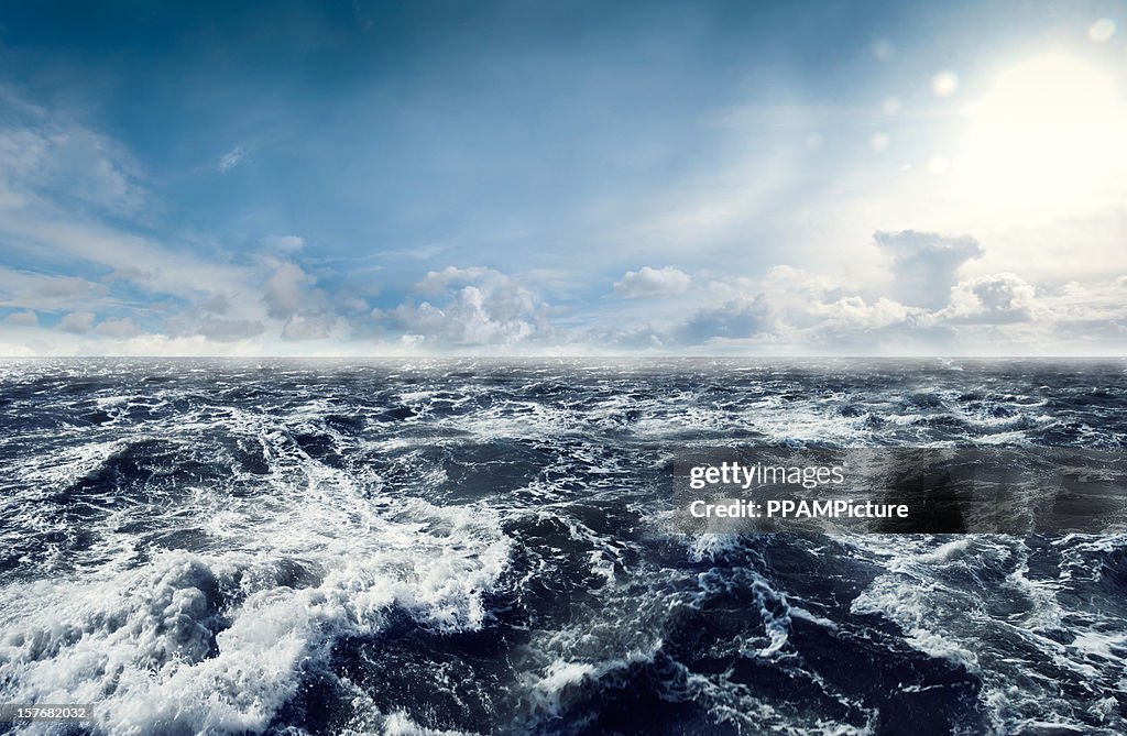 Dark stormy Sea Waters