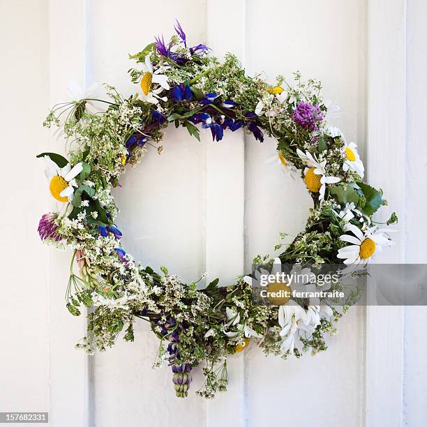 flower crown - svensk sommar bildbanksfoton och bilder