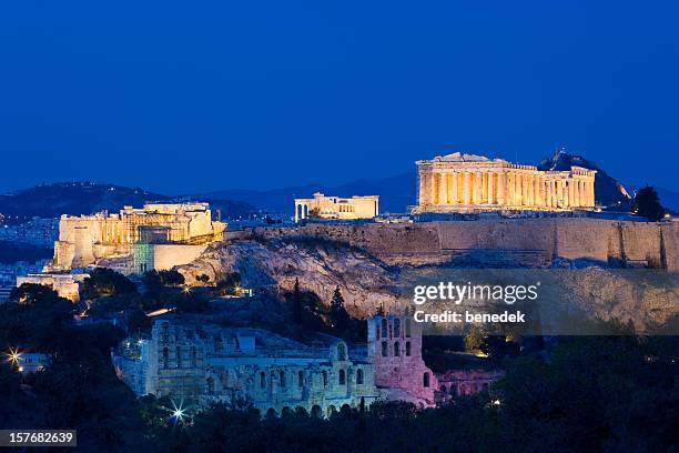 l'acropoli di atene, grecia - acropolis foto e immagini stock