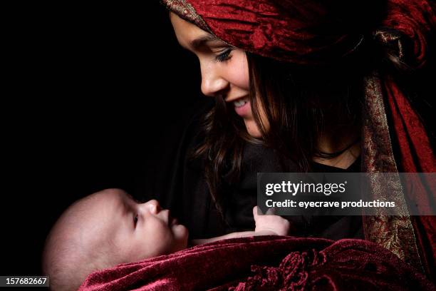 virgin mary baby jesus christ born christmas - virgin mary stock pictures, royalty-free photos & images