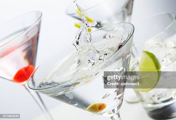 four different cocktails to drink - vodka stock pictures, royalty-free photos & images