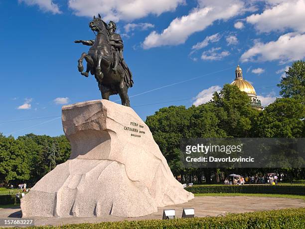 peter the great - peter the great statue stock pictures, royalty-free photos & images