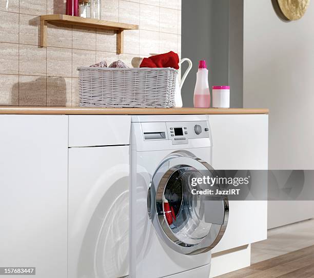 laundry room - storage basket stock pictures, royalty-free photos & images