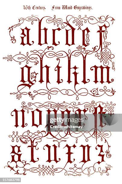 illustrations, cliparts, dessins animés et icônes de 16 ème siècle lettre de l'alphabet en bois gravé - ordre alphabétique