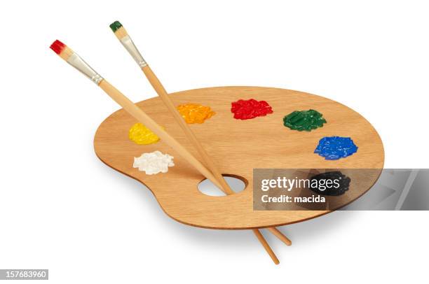 painter's palette - palet stockfoto's en -beelden