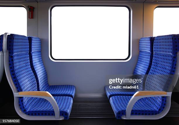 train seats - vehicle interior stock pictures, royalty-free photos & images