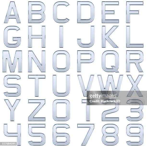 vidro do alfabeto extra grande (tamanho - impressos imagens e fotografias de stock