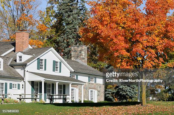 autumn farm - michigan stock pictures, royalty-free photos & images