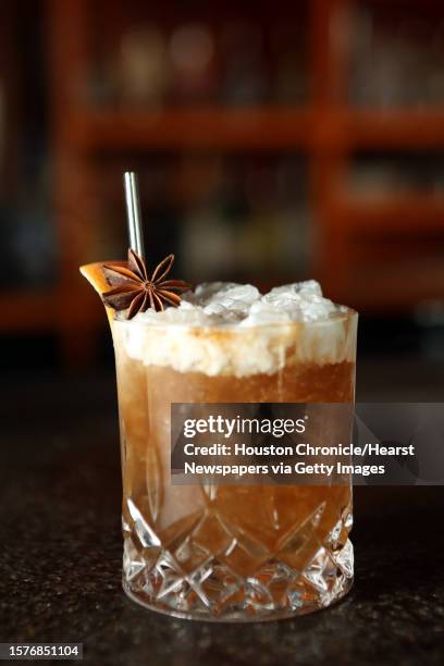 Strapping Young Man: Blackstrap rum, aquavit, five spice syrup and coconut drizzle is a cocktail served at Lillo & Ella Restaurant on Wednesday, Nov....