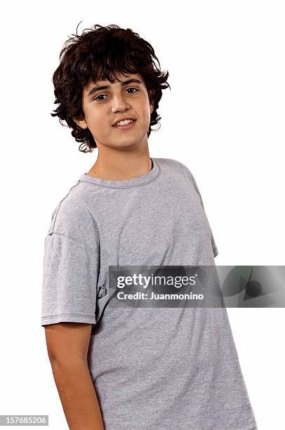 hispanic teenager - black hair isolated stock pictures, royalty-free photos & images