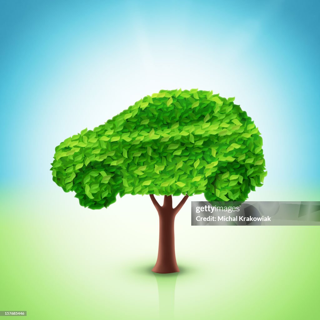 Car tree illustration