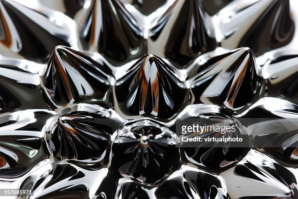 ferrofluid close-up - ferro metal stock pictures, royalty-free photos & images