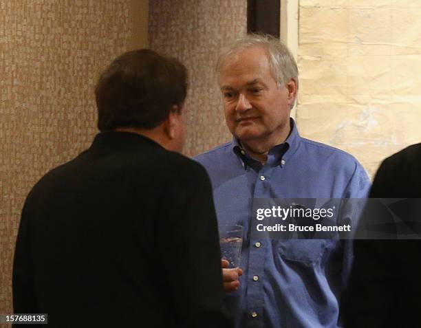 Pittsburgh Penguins Co-owner Ron Burkle and Don Fehr Executive Director of the NHL Players Association discuss negotiations at the Westin Times...