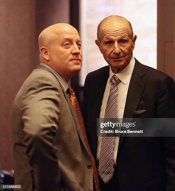 Executive Director Bill Daly of the National Hockey League and Boston Bruins owner Jeremy Jacobs discuss negotiations with the NHL Players...
