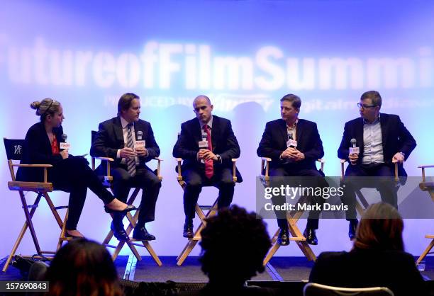 Moderator Rachel Abrams, Financial News Editor, Variety, Matthew Erramouspe, Partner, O'Melveny Meyers, Century City, Brian Stearns, Co-Head,...