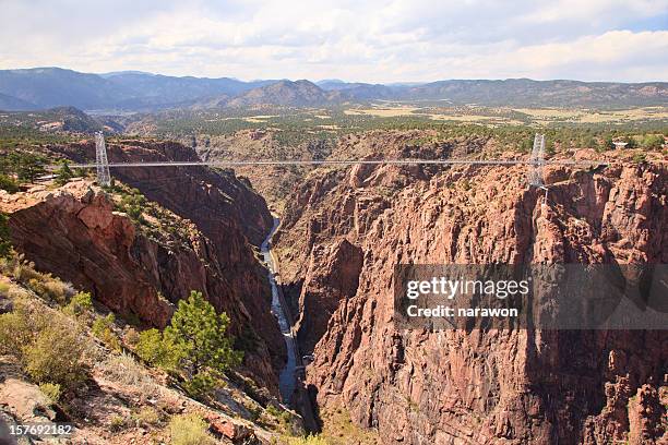 the beautiful royal gorge bridge near canon city in colorado - royal gorge stock pictures, royalty-free photos & images