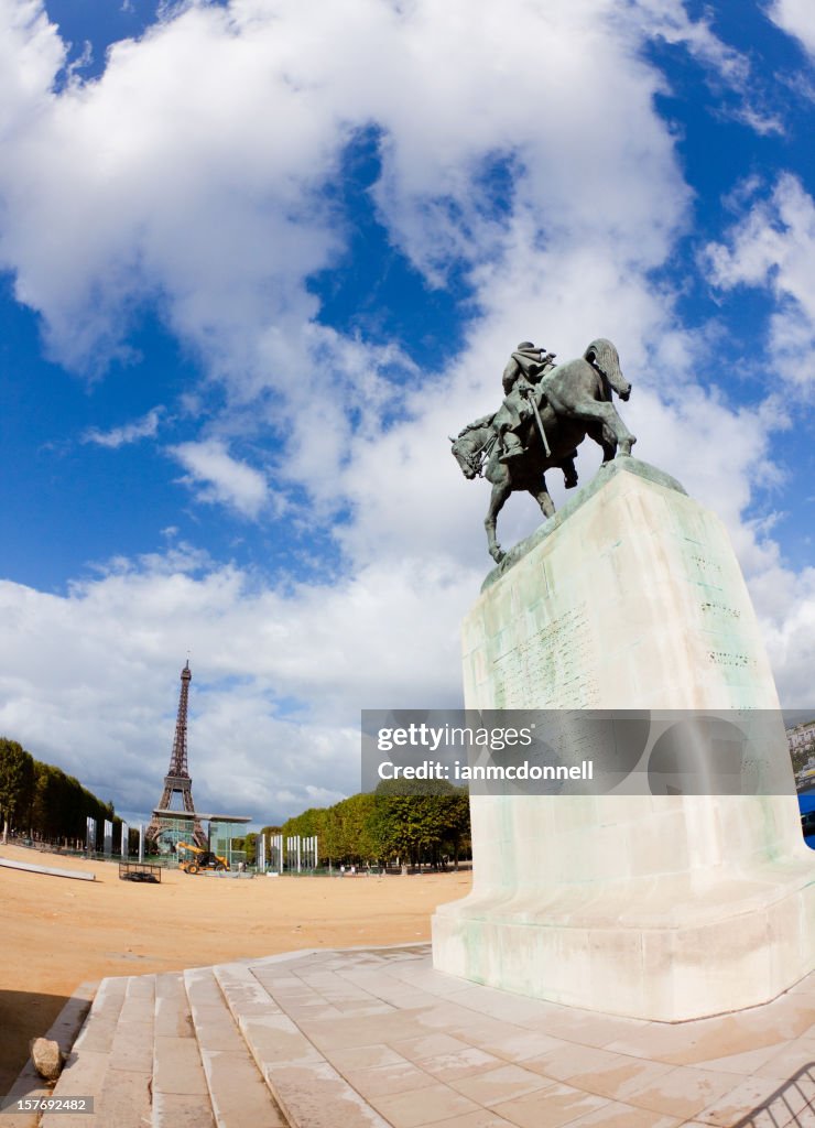 Eiffel Tower & statue