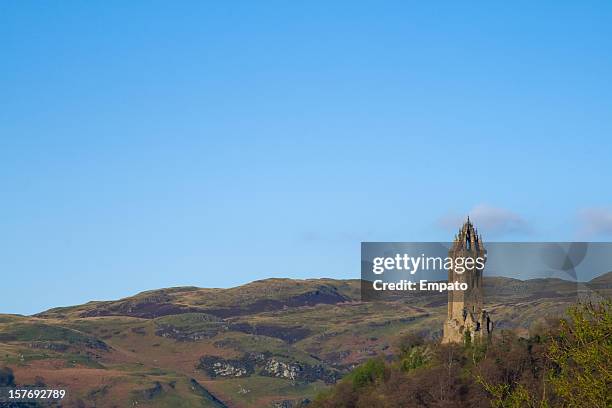 wallace-denkmal von stirling bridge, schottland. - stirling stock-fotos und bilder