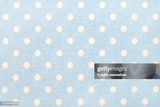 white polka dots on blue - light blue tablecloth stock pictures, royalty-free photos & images