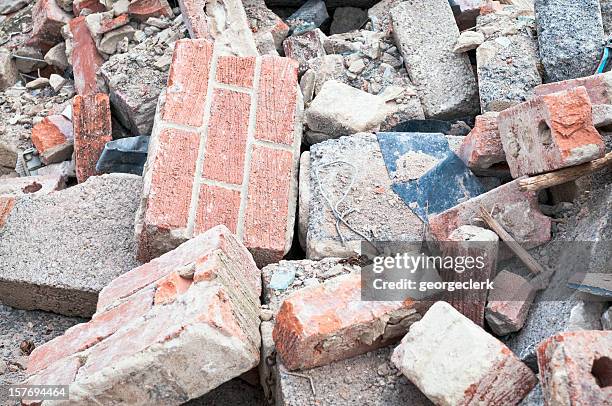 discarded building rubble - ruined stock pictures, royalty-free photos & images