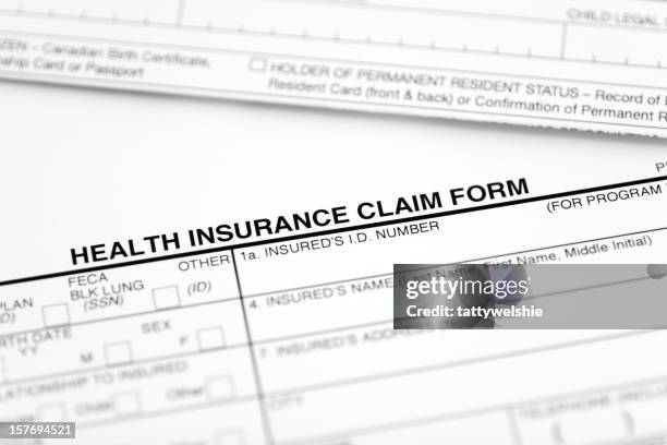 health insurance - blankett för försäkringsanspråk bildbanksfoton och bilder
