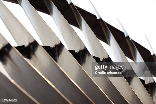 turbine fan blades abstract - aeroplane part stock pictures, royalty-free photos & images
