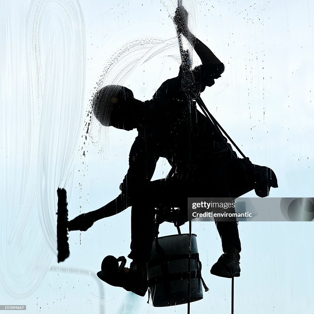 Hi Rise Window Cleaners Highrise Window Cleaner High-Res Stock Photo - Getty Images