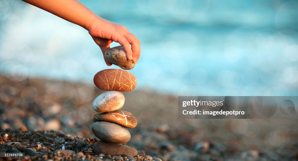 Child playing on beach