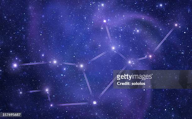 zodiacal constellations. virgo - zodiac constellation stock pictures, royalty-free photos & images