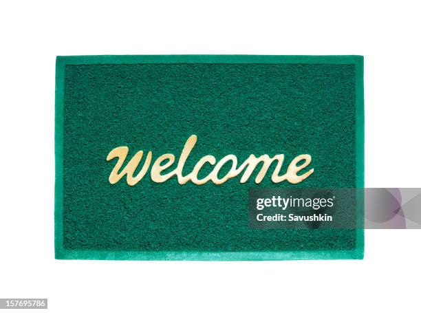 welcome mat - doormat stock pictures, royalty-free photos & images