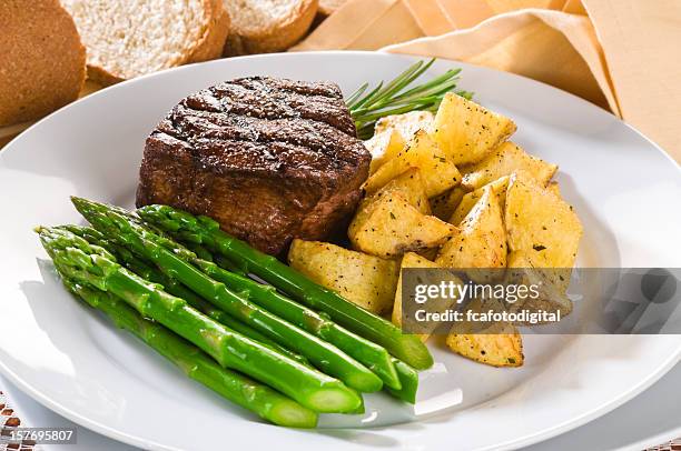 filet mignon - prepared potato stock pictures, royalty-free photos & images