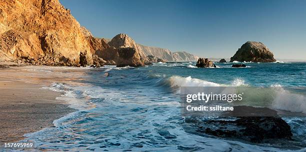sunset paradise beach - noordelijk californië stockfoto's en -beelden
