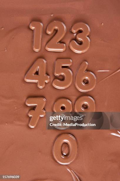 chocolate numbers - 3d number 2 stock pictures, royalty-free photos & images