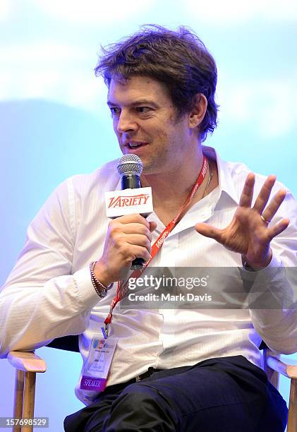 Jason Blum, Founder, CEO, Blumhouse Productions speaks onstage during the The Art Of Storytelling panel at the Future Of Film Summit: Finding Success...